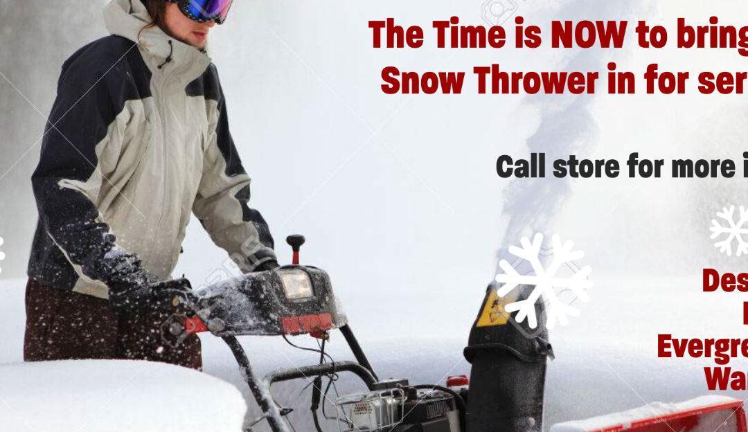 SMALL ENGINE SNOW BLOWER REPAIR SERVICES